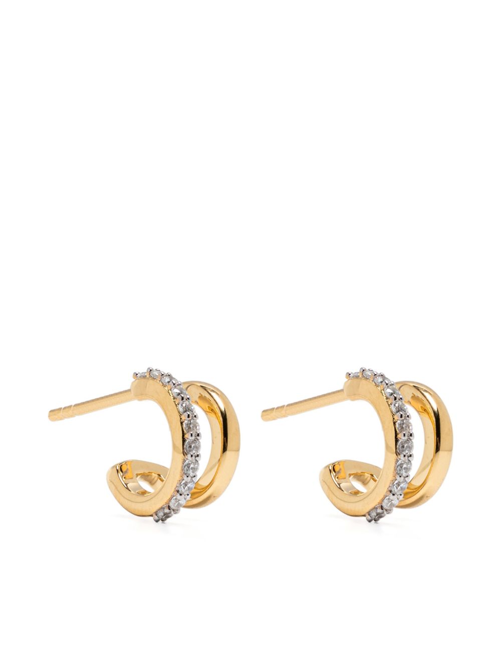 Missoma Classic Double hoop earring - Gold von Missoma