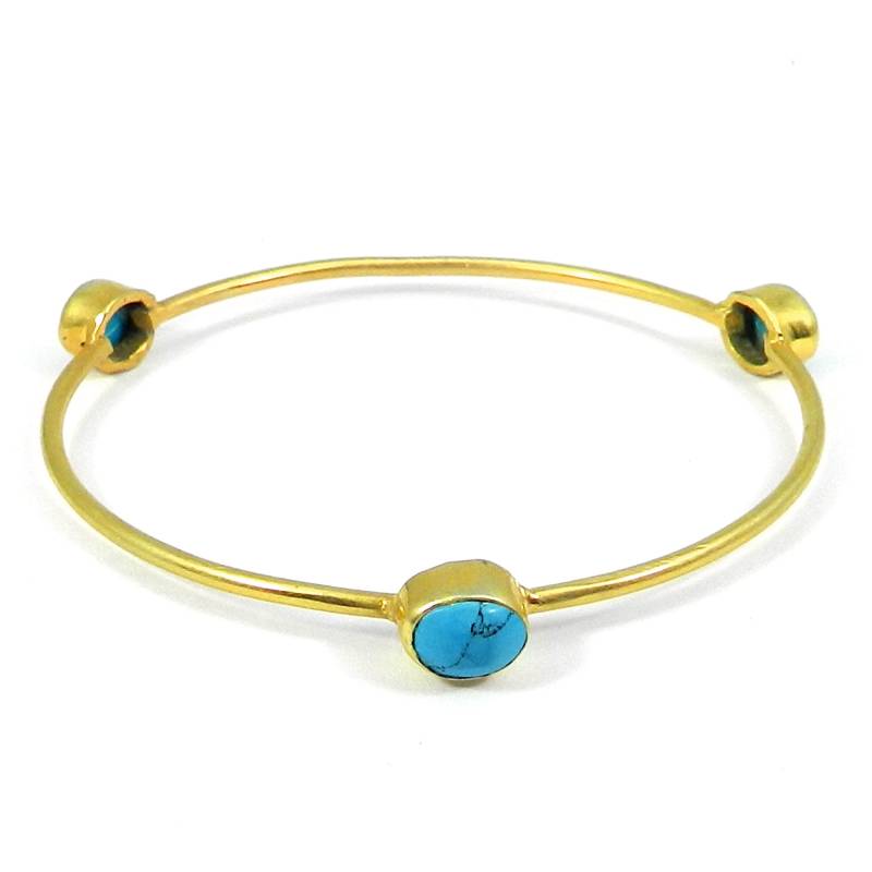 Türkis Armreif - Edelstein Schlichter Band Schmuck Stapelbarer Geburtstagsgeschenk Hochzeit von MissomaSantiago