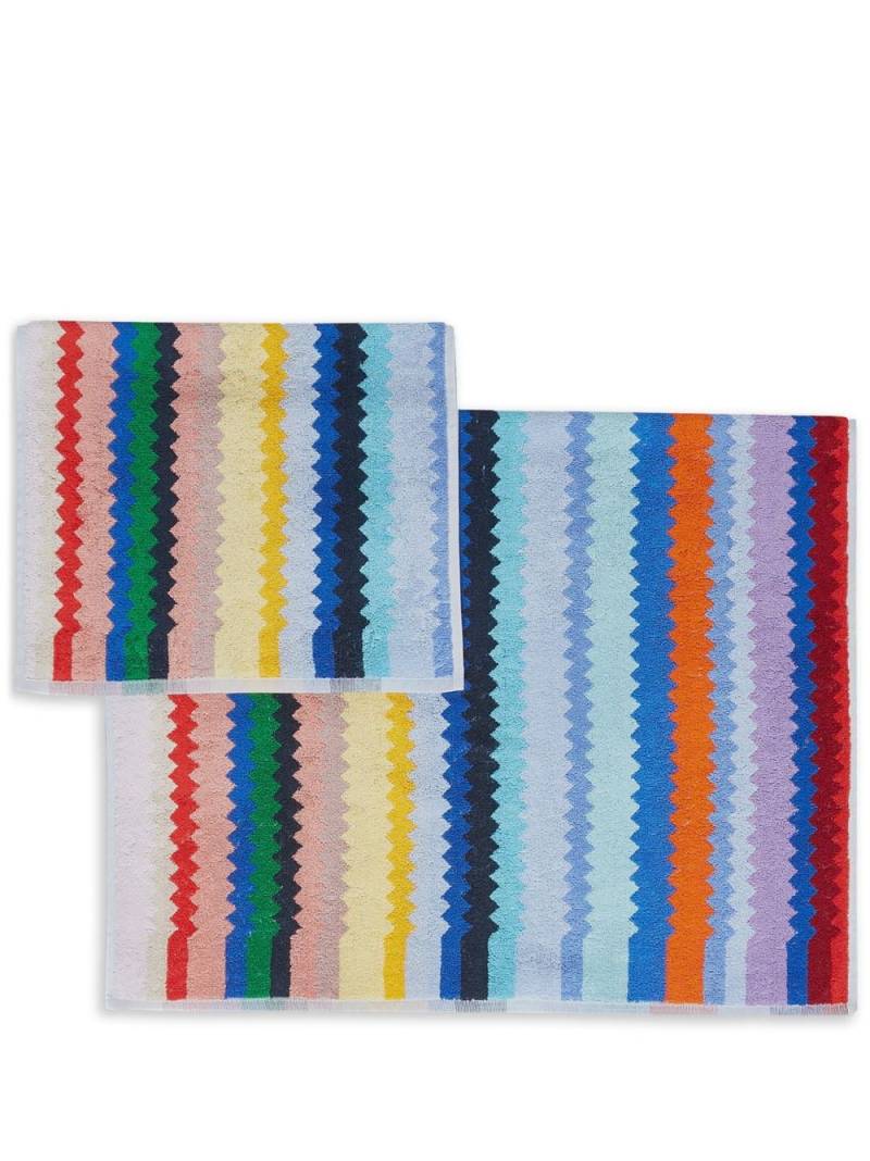 Missoni Home Set aus zwei Cecil Badetüchern - Blau von Missoni Home