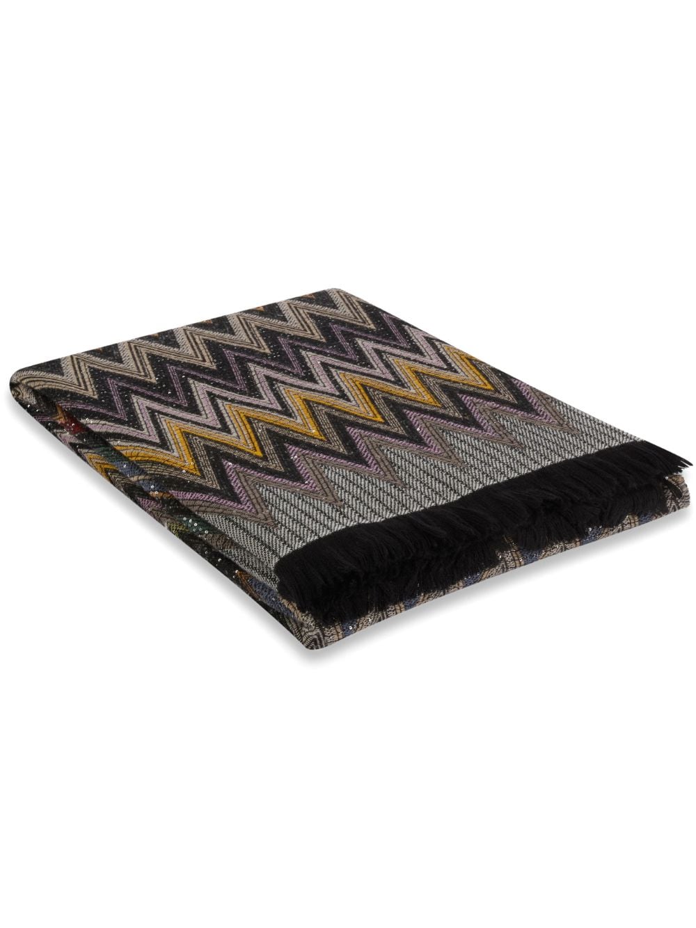 Missoni Home Chen Decke mit Zickzackmuster - Grau von Missoni Home