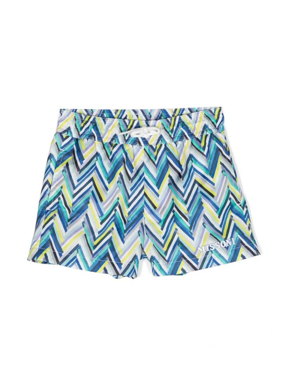 Missoni Kids Badeshorts mit Zickzackmuster - Blau von Missoni Kids