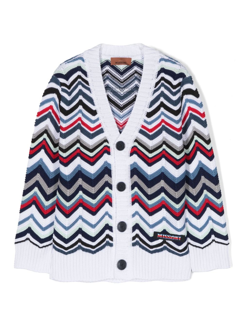 Missoni Kids Cardigan mit Zickzackmuster - Blau von Missoni Kids