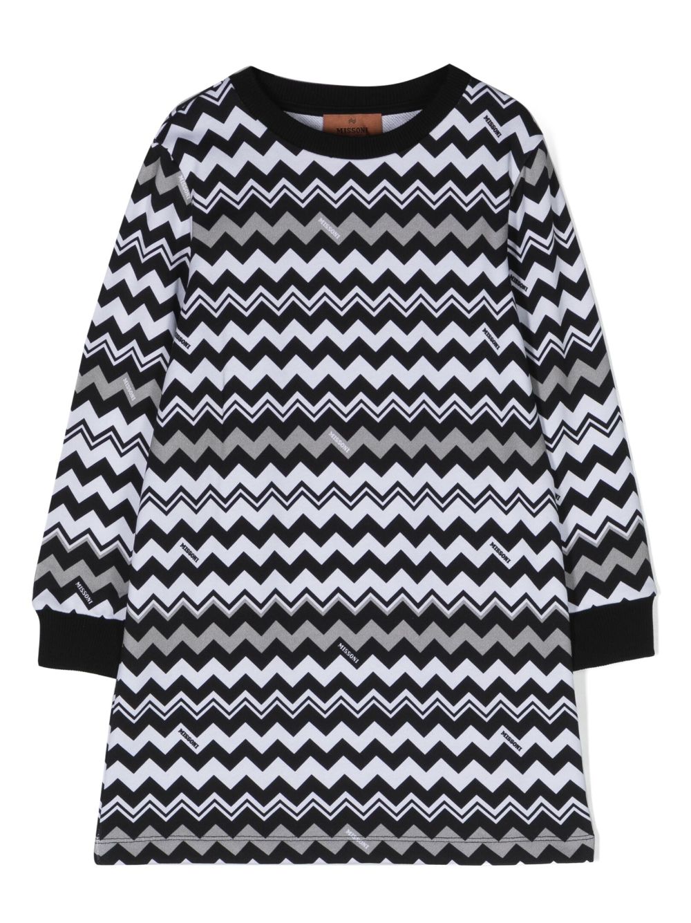 Missoni Kids Kleid mit Zickzackmuster - Schwarz von Missoni Kids