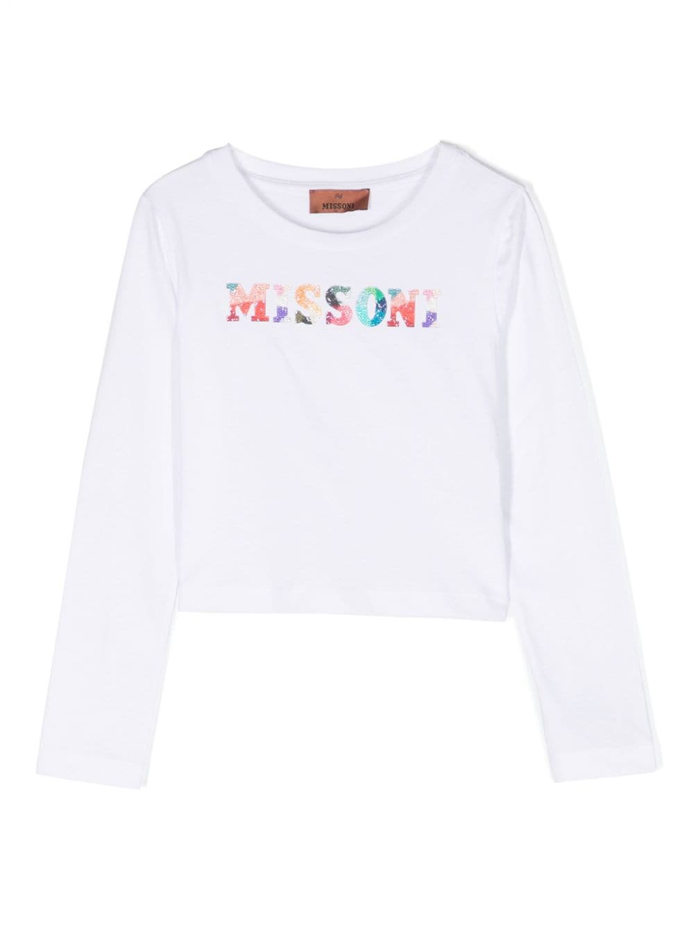 Missoni Kids Sweatshirt mit Logo-Applikation - Weiß von Missoni Kids