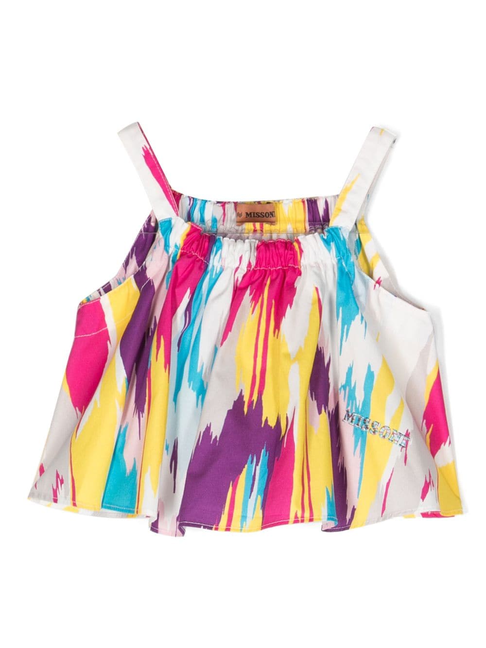 Missoni Kids Gerafftes Top mit Print - Weiß von Missoni Kids