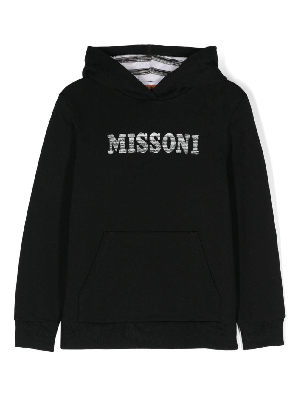 Missoni Kids logo-embroidered cotton hoodie - Schwarz von Missoni Kids