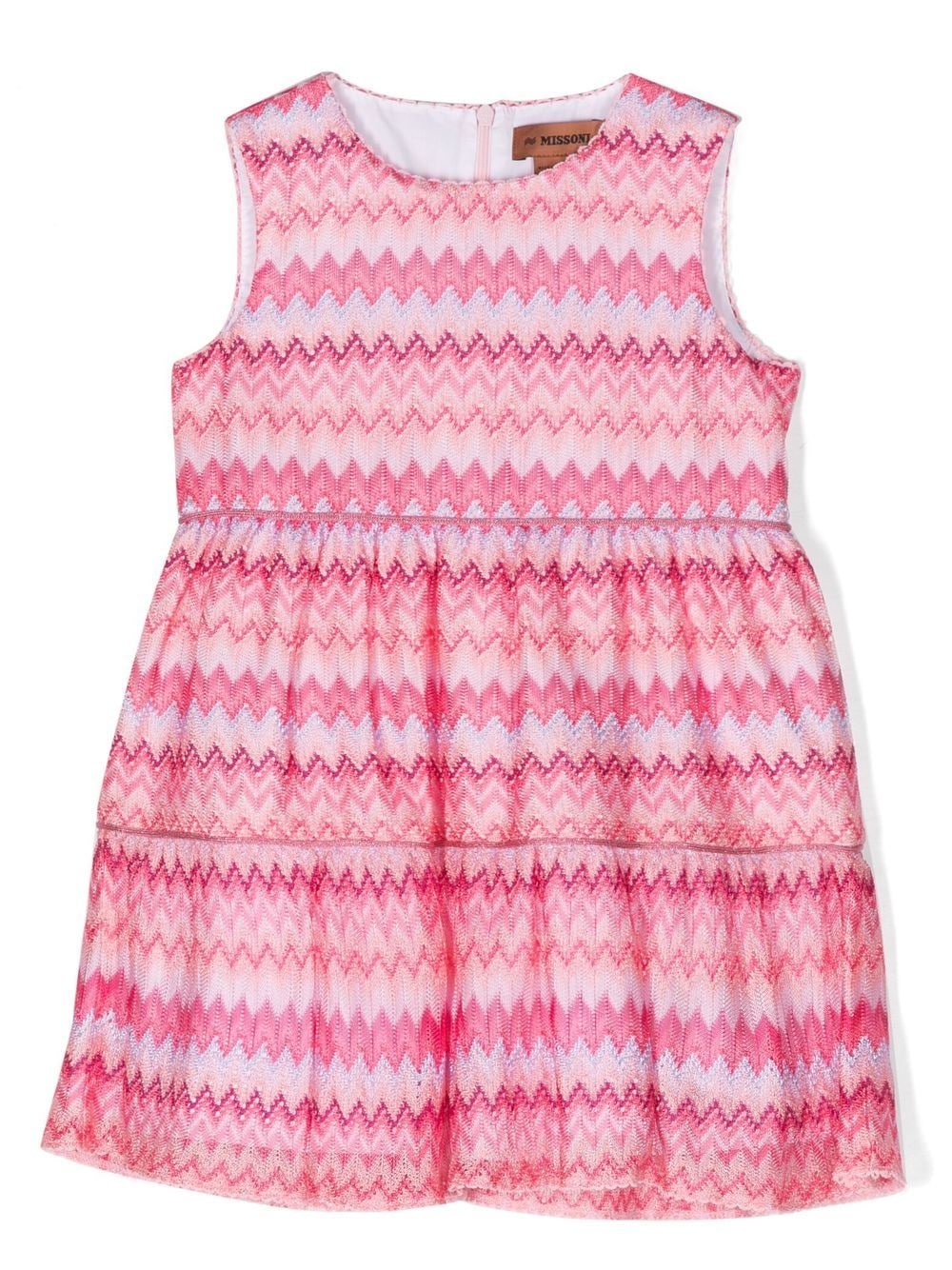 Missoni Kids Kleid mit Zickzack-Print - Rosa von Missoni Kids