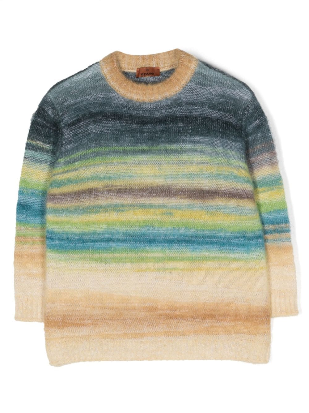 Missoni Kids Gestreifter Intarsien-Pullover - Blau von Missoni Kids