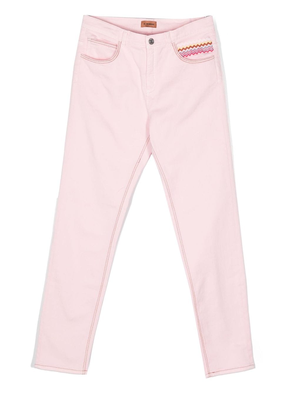 Missoni Kids Schmale Hose mit Wellen-Print - Rosa von Missoni Kids