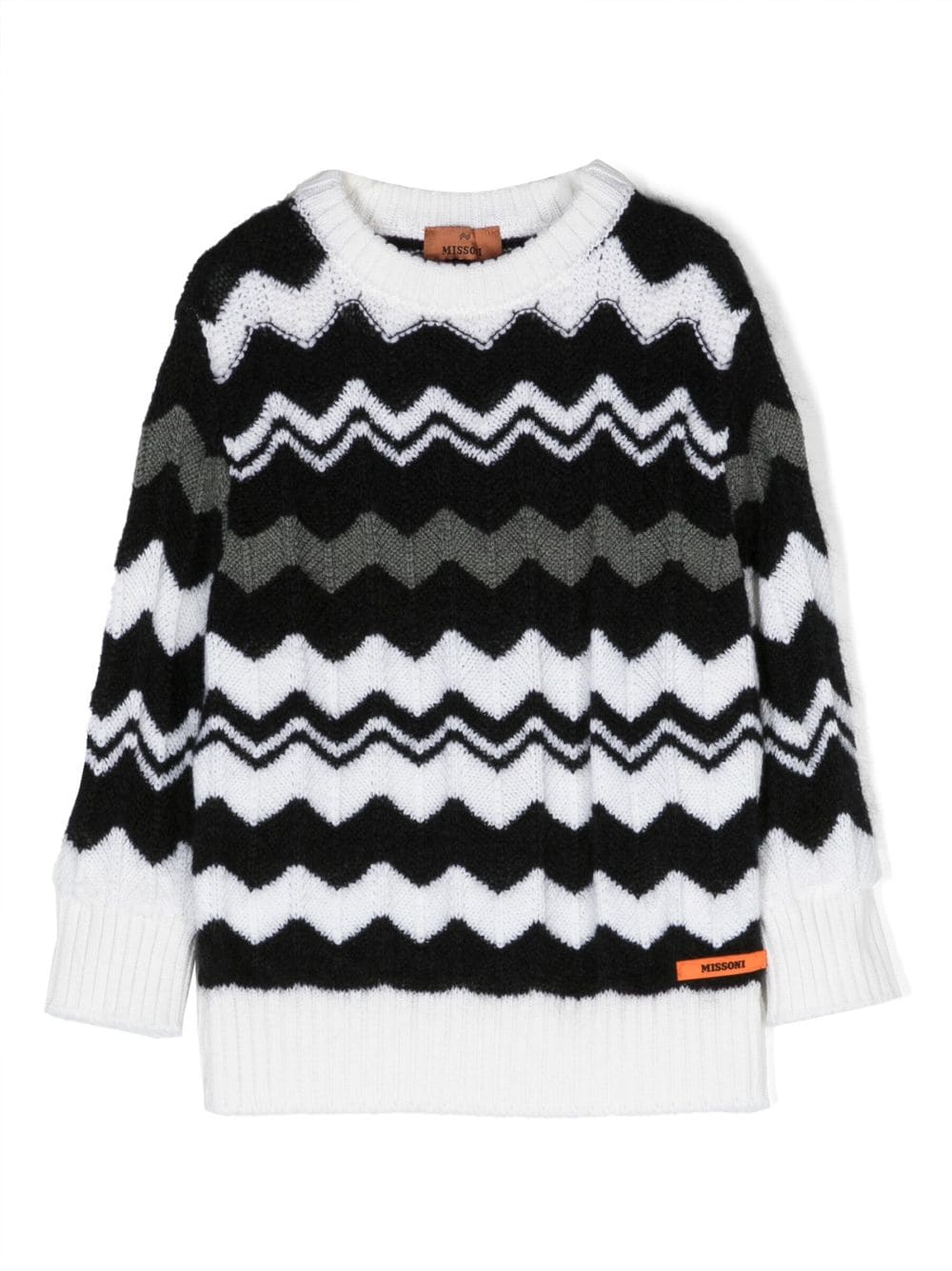 Missoni Kids Pullover mit Zickzackmuster - Schwarz von Missoni Kids