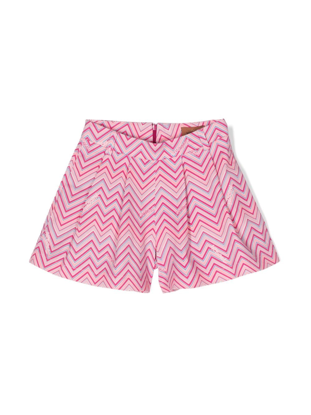 Missoni Kids Bundfaltenshorts mit Zickzackmuster - Rosa von Missoni Kids