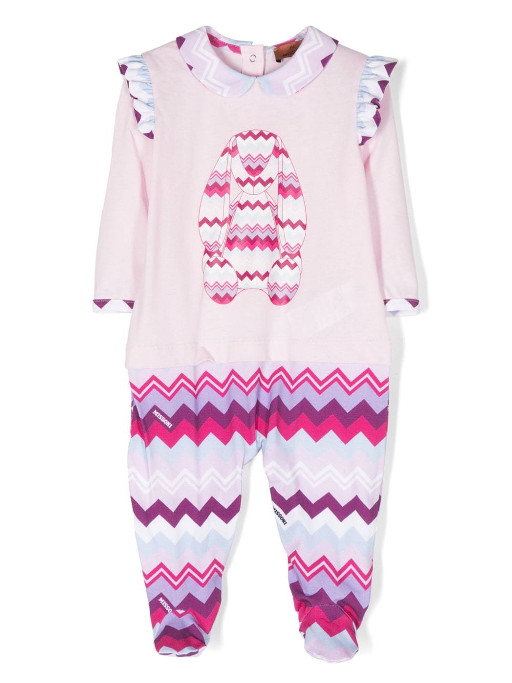 Missoni Kids Pyjama mit Zickzackmuster - Rosa von Missoni Kids