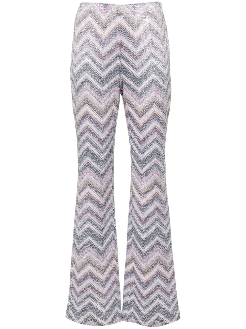 Missoni Ausgestellte Hose mit Zickzackmuster - Grün von Missoni