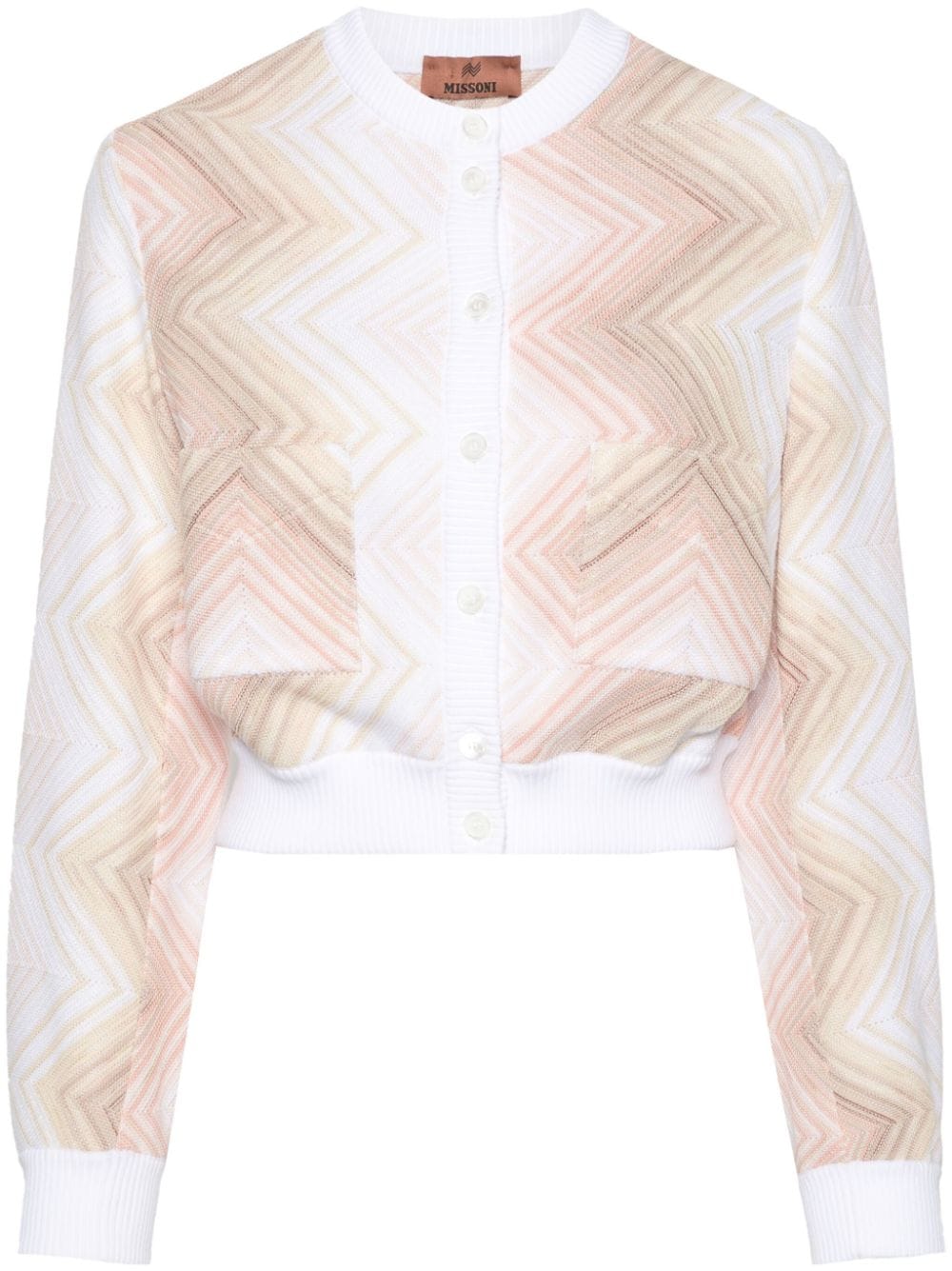 Missoni Cardigan mit Zickzackmuster - Nude von Missoni