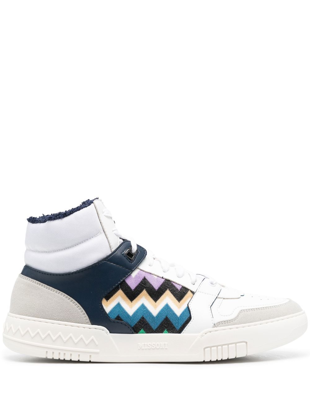 Missoni High-Top-Sneakers mit Zickzackmuster - Weiß von Missoni