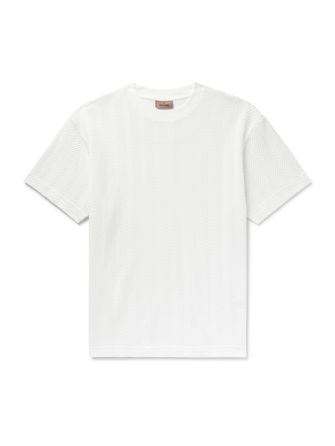 Missoni - Jacquard-Knit Cotton-Blend T-Shirt - Men - White - XL von Missoni