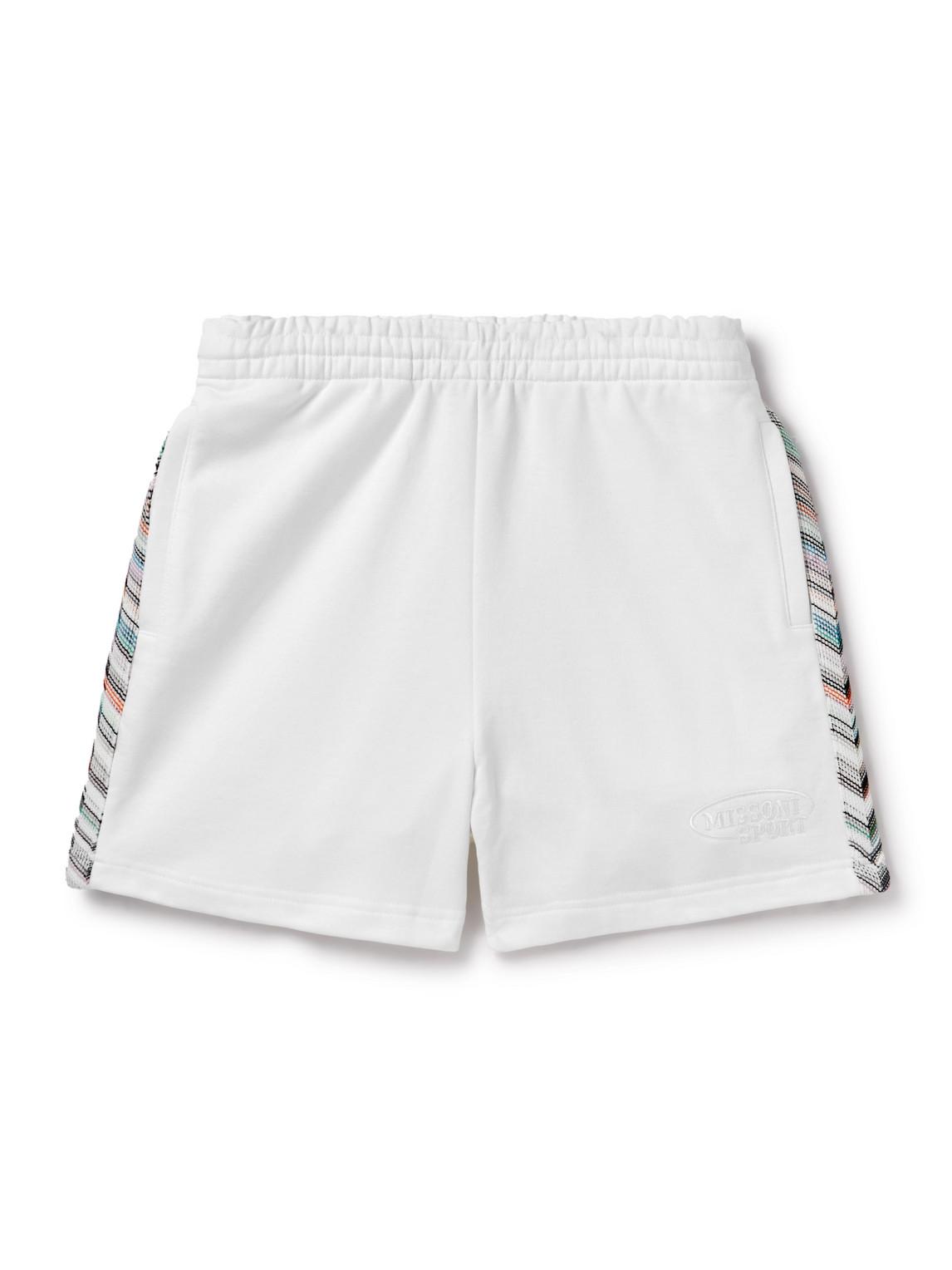 Missoni - Logo-Embroidered Cotton-Jersey Shorts - Men - White - XXL von Missoni