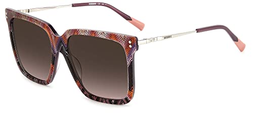 Missoni MIS 0107/S Pink Violet Pattern/Violet Grey Shaded 57/16/140 Damen Sonnenbrillen von Missoni