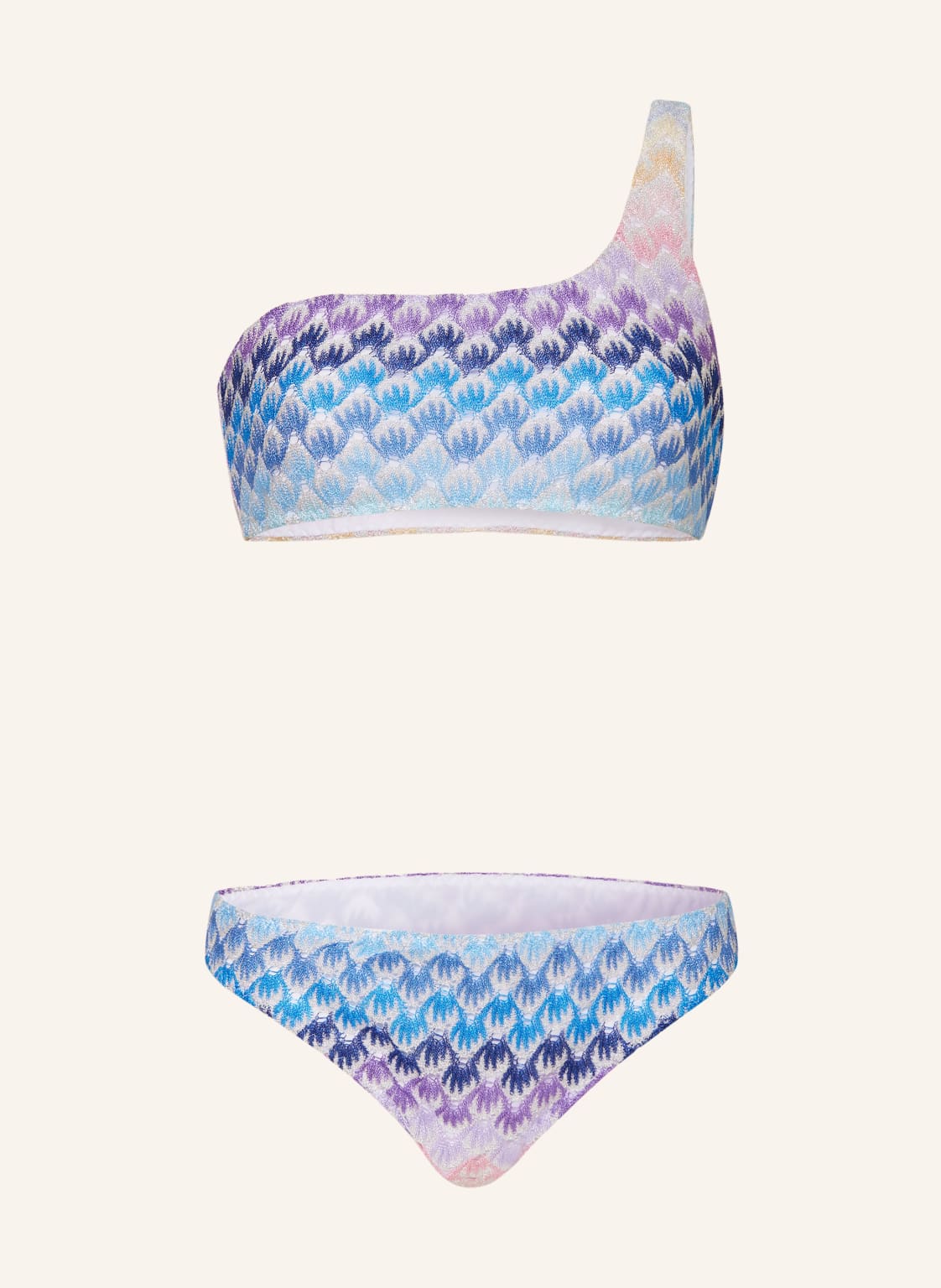 Missoni One-Shoulder-Bikini blau von Missoni