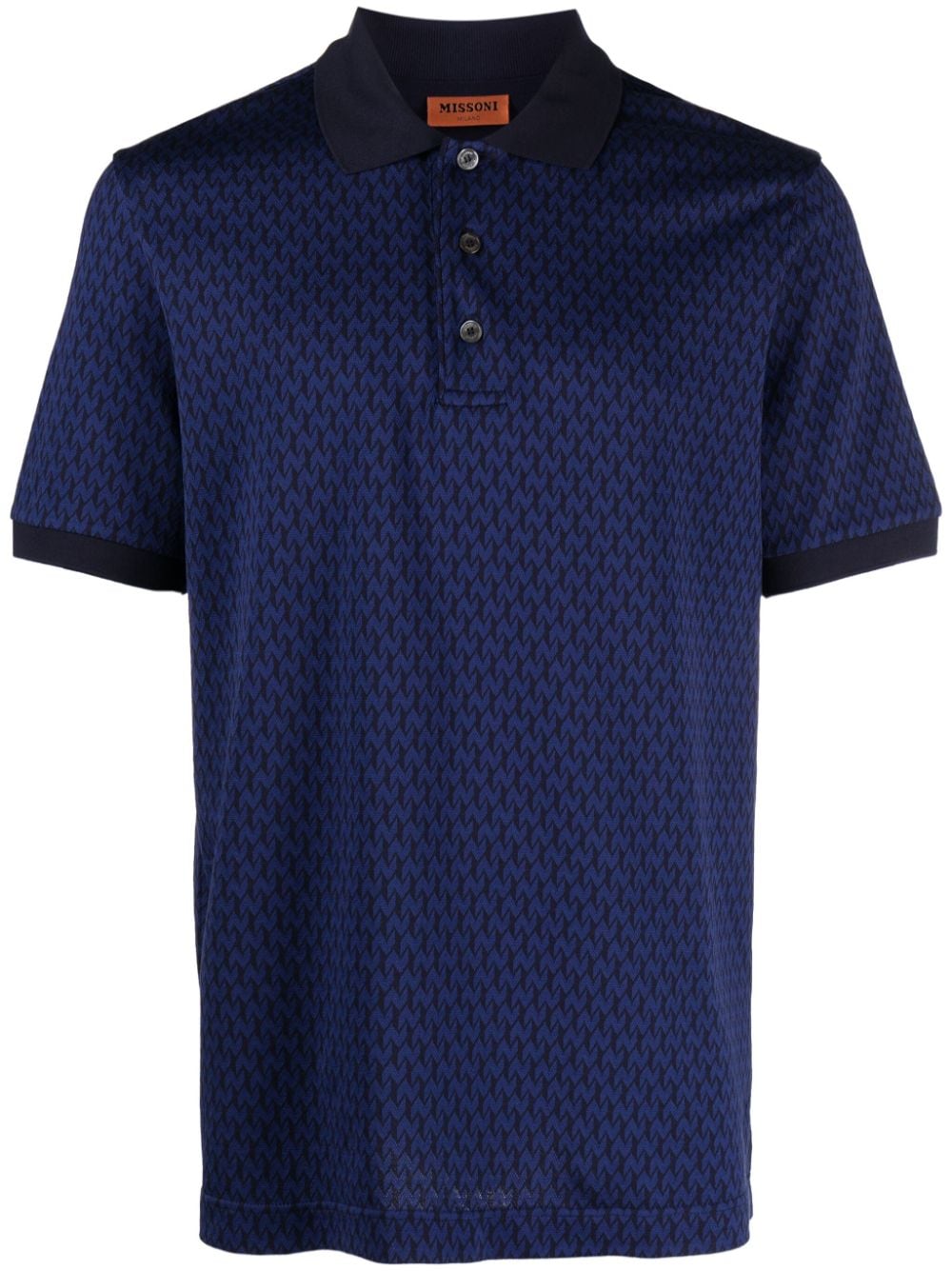 Missoni Poloshirt mit Zickzackmuster - Blau von Missoni