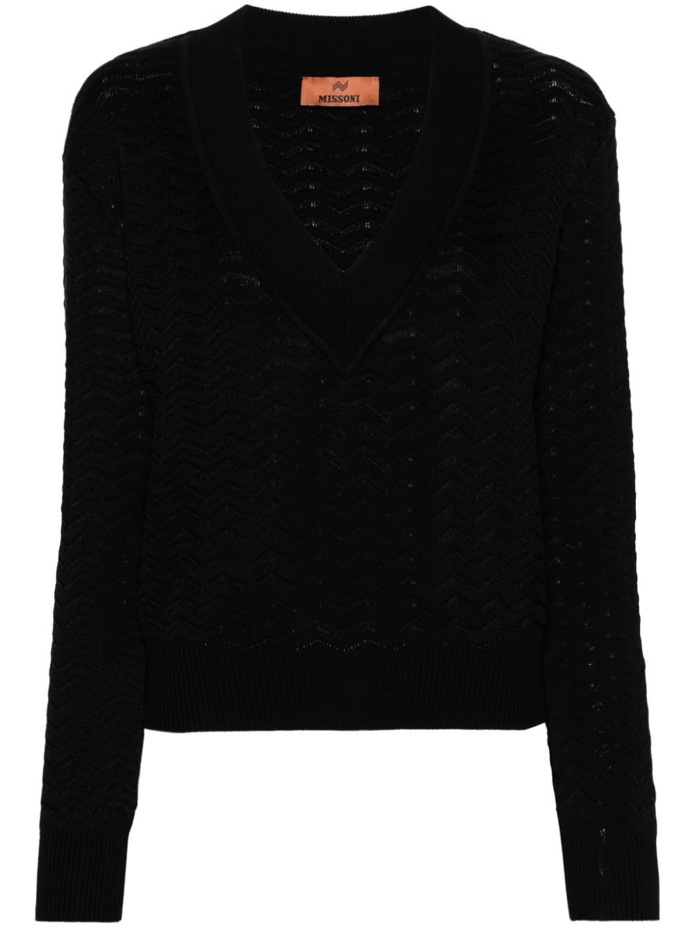 Missoni Pullover mit Zickzackmuster - Schwarz von Missoni