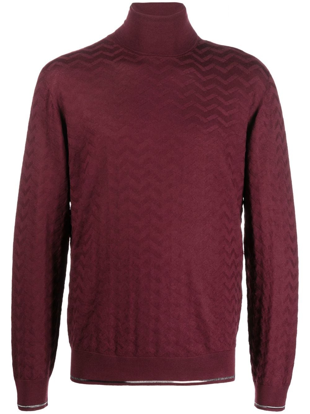 Missoni Rollkragenpullover mit Zickzackmuster - Rot von Missoni