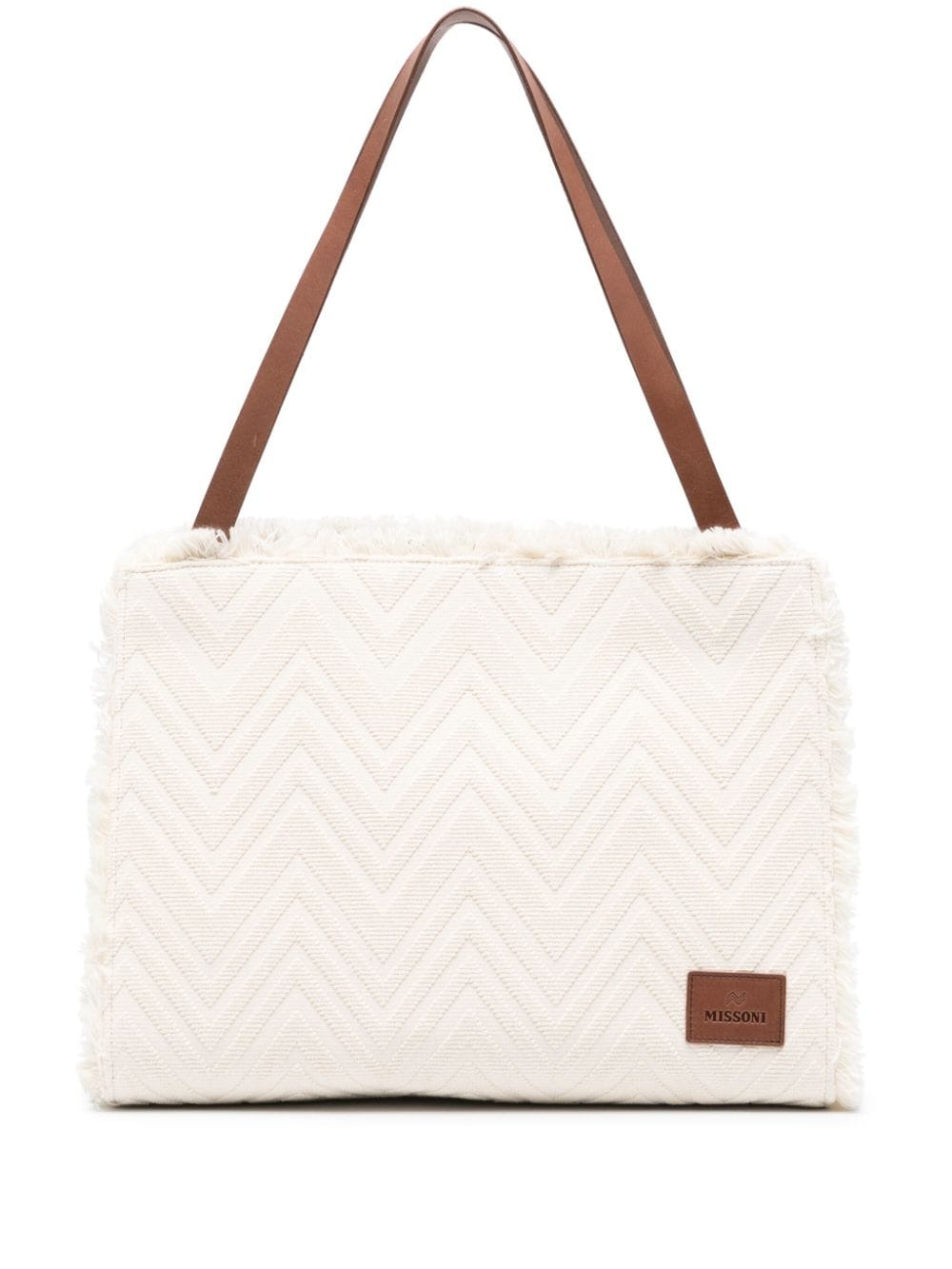 Missoni Schultertasche mit Logo-Patch - Nude von Missoni