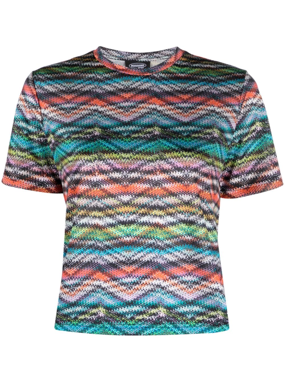 Missoni Sport-T-Shirt mit Zickzackmuster - Blau von Missoni