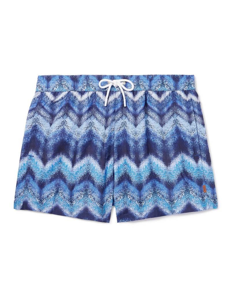 Missoni - Straight-Leg Mid-Length Striped Swim Shorts - Men - Blue - XXL von Missoni