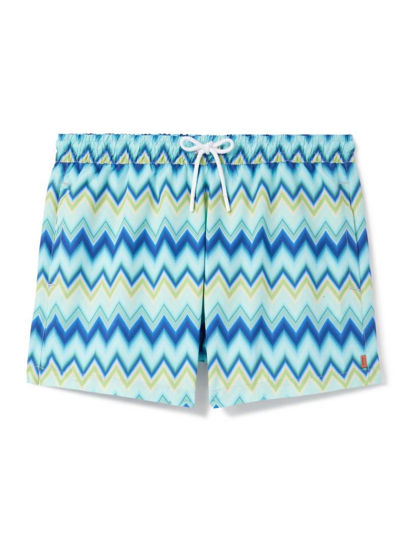 Missoni - Straight-Leg Mid-Length Striped Swim Shorts - Men - Blue - XXL von Missoni