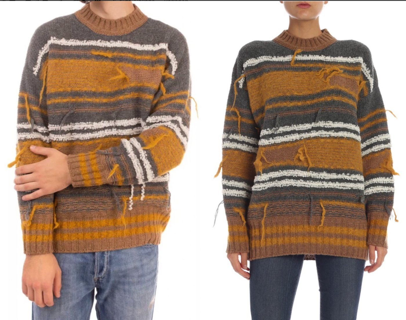 Missoni Strickpullover M MISSONI Runway Distressed Oversized Knit Sweater Pullover Pulli Jump von Missoni