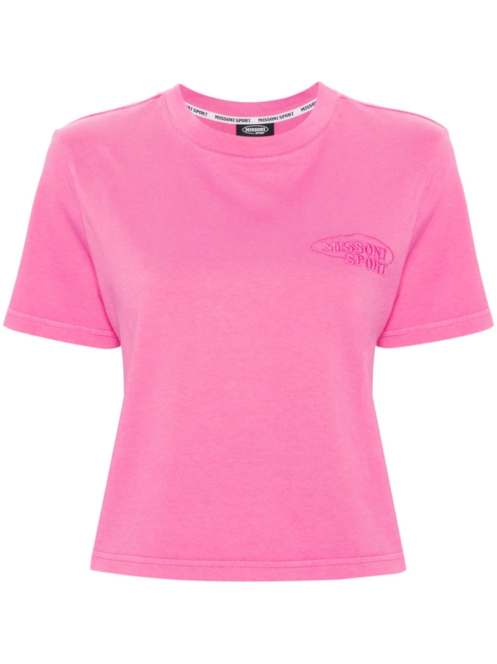 Missoni T-Shirt mit Logo-Stickerei - Rosa von Missoni