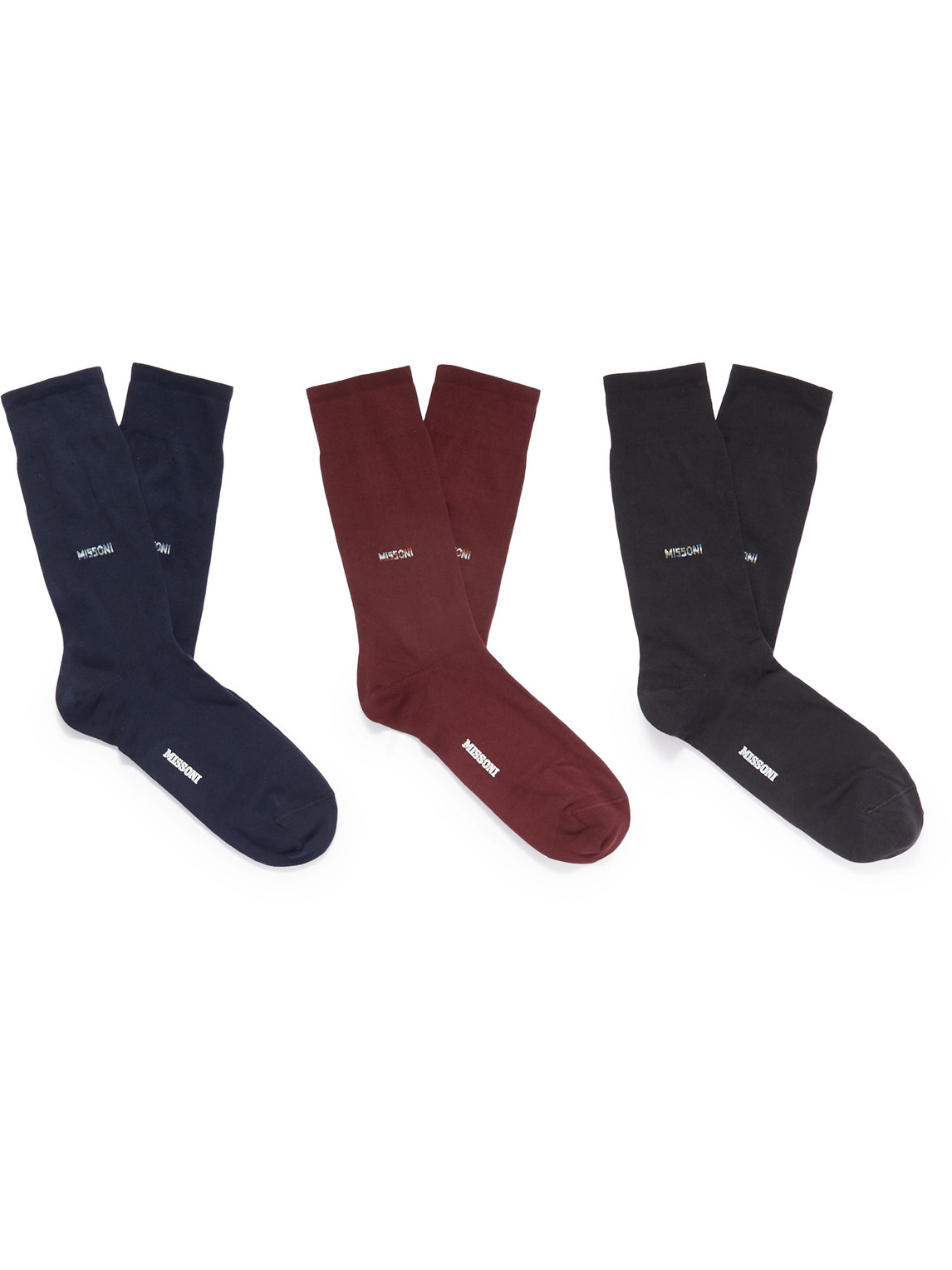 Missoni - Three-Pack Cotton-Blend Socks - Men - Multi - 44-45 von Missoni