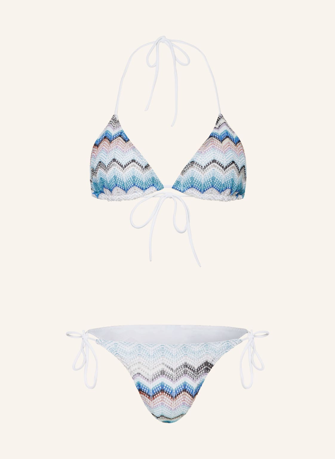 Missoni Triangel-Bikini Mit Glitzergarn blau von Missoni