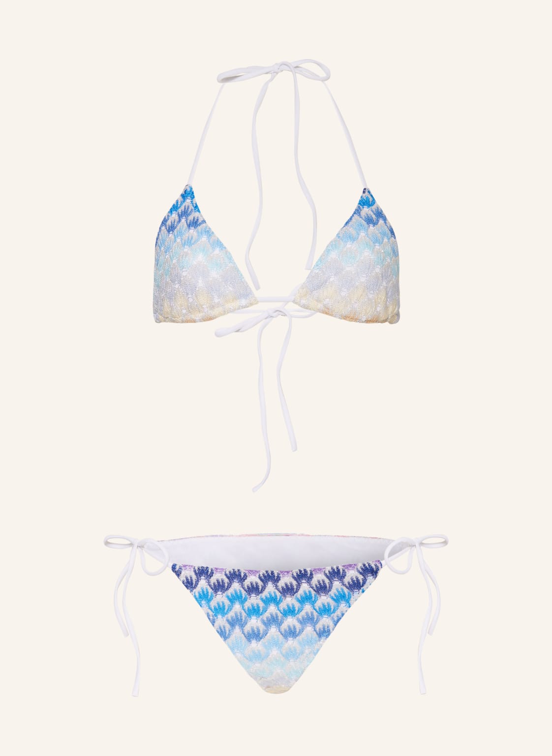 Missoni Triangel-Bikini Mit Glitzergarn blau von Missoni