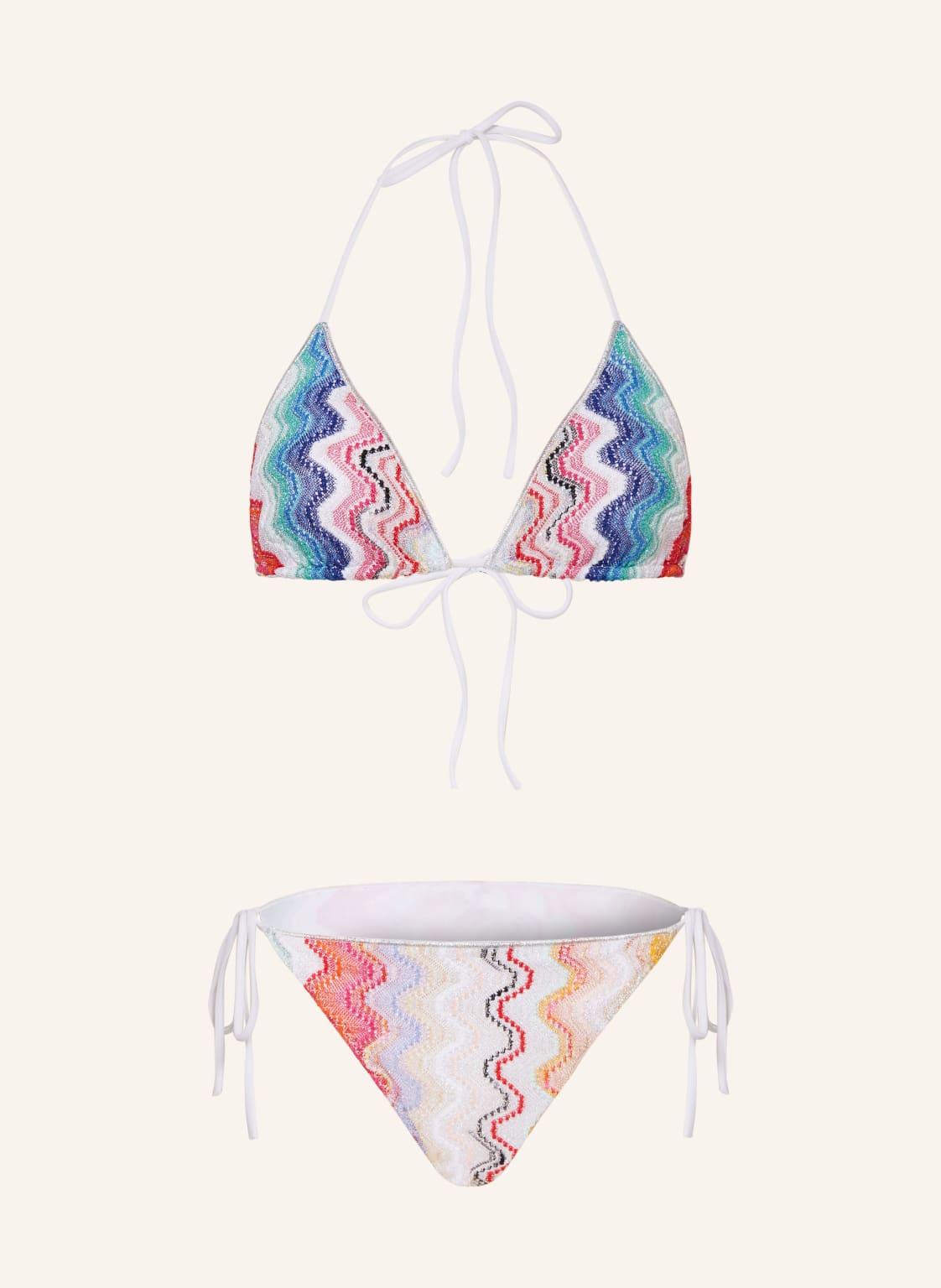 Missoni Triangel-Bikini Mit Glitzergarn weiss von Missoni