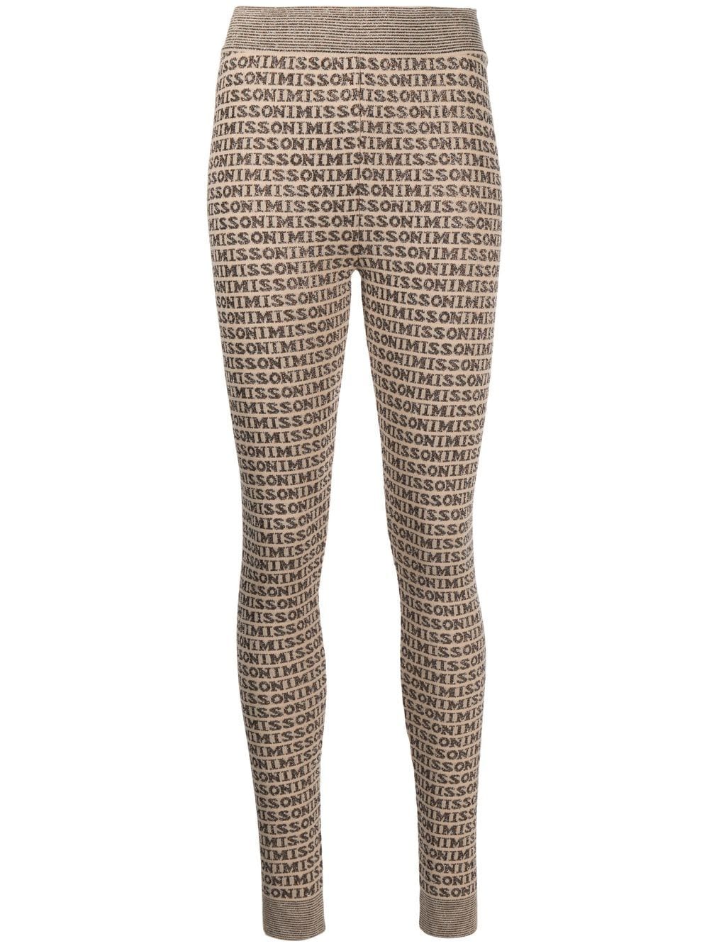 Missoni Leggings mit Monogramm-Print - Braun von Missoni