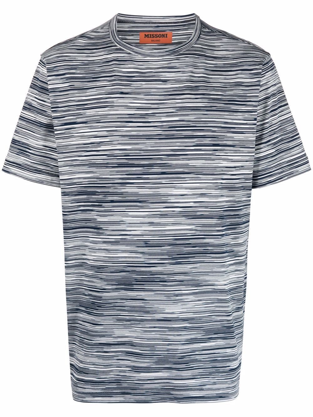 Missoni Meliertes T-Shirt mit Streifen - Blau von Missoni