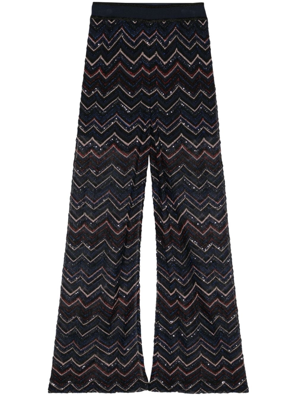 Missoni Zickzack-Schlaghose mit Pailletten - Schwarz von Missoni