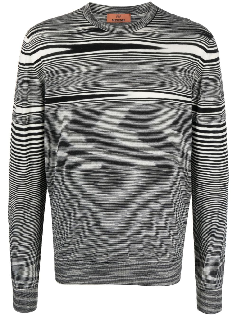 Missoni Gestreifter Intarsien-Pullover - Schwarz von Missoni