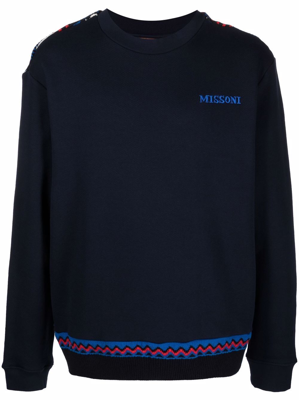 Missoni Sweatshirt mit Zickzack-Detail - Blau von Missoni