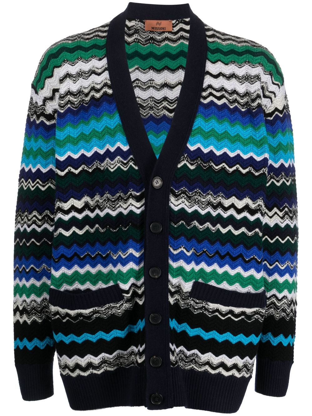 Missoni Cardigan mit Zickzackmuster - Blau von Missoni