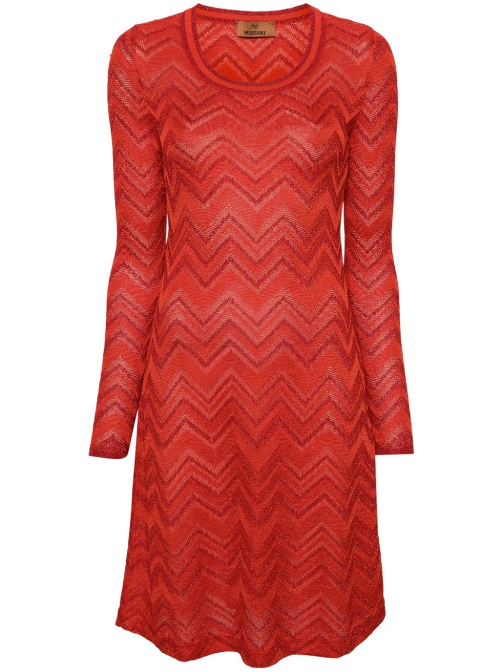 Missoni Kleid mit Zickzackmuster - Rot von Missoni