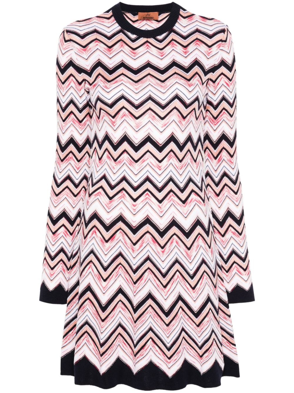 Missoni Strickkleid mit Zickzackmuster - Rosa von Missoni