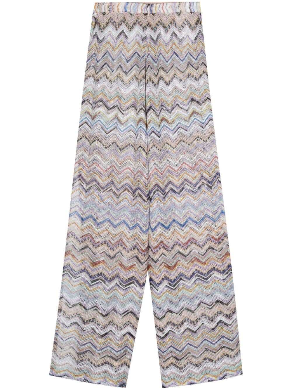 Missoni Hose im Zickzack-Print mit Seitenschlitzen - Violett von Missoni