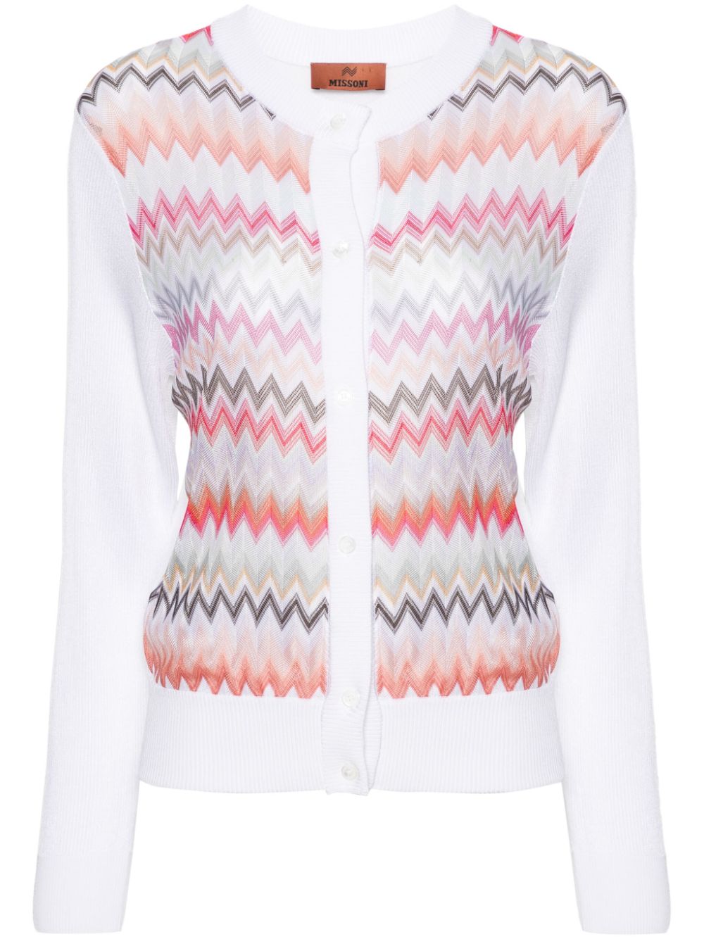 Missoni Cardigan mit Zickzackmuster - Nude von Missoni