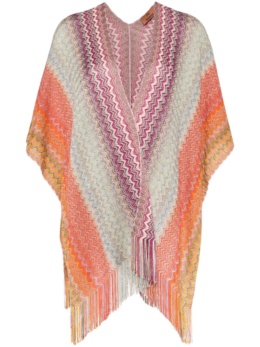 Missoni Poncho mit Zickzackmuster - Orange von Missoni