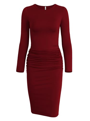 Missufe Freizeitkleid Bodycon Enges Figurbetontes Bleistiftkleid Damen Knielanges T Shirt Kleider von Missufe