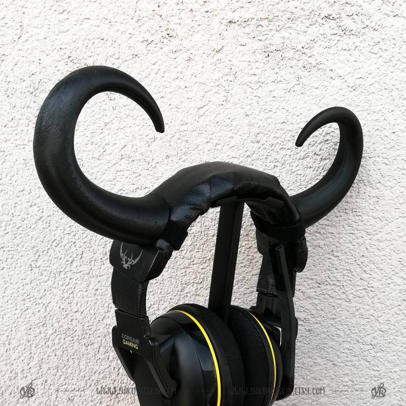 Buffalo Horns Für Helme, Gebogene Drachenhörner, Dämonenhörner, Goth Gamer, Cosplay Kopfhörer-Zubehör, Piercingschmuck, Gaming-streamer-Geschenke von MissusYakut
