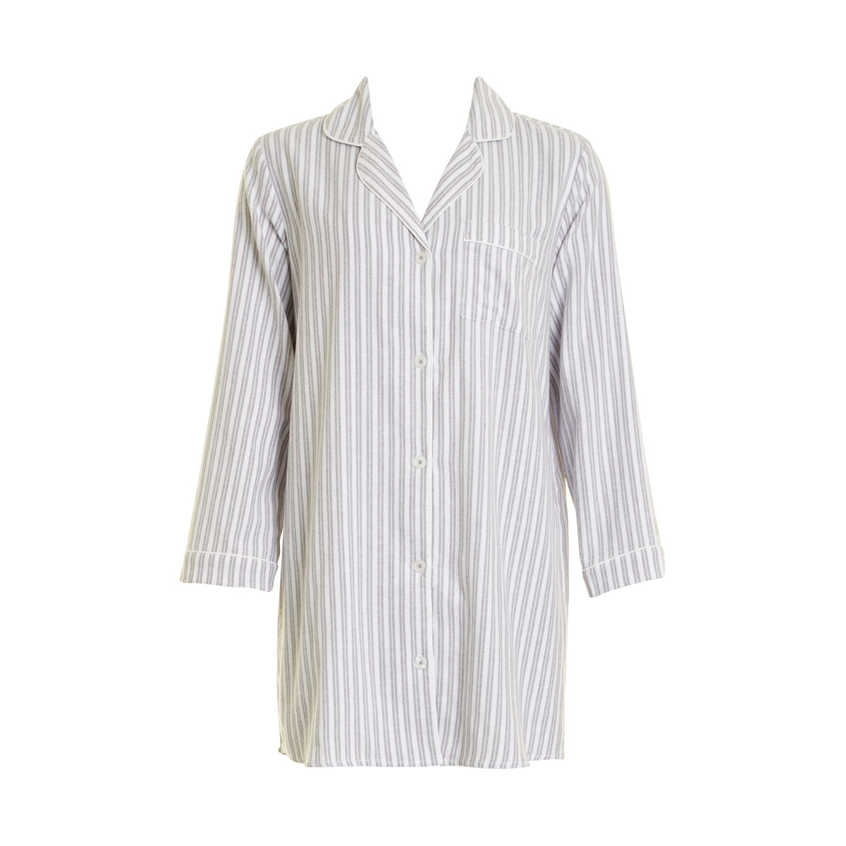 Missya Parker Nachthemd, Farbe: Grau Weiß, Größe: XS, Damen von Missya